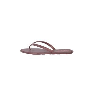 PRADA Burgundy Rubber Triangle Logo Slip-On Sandals Size 41